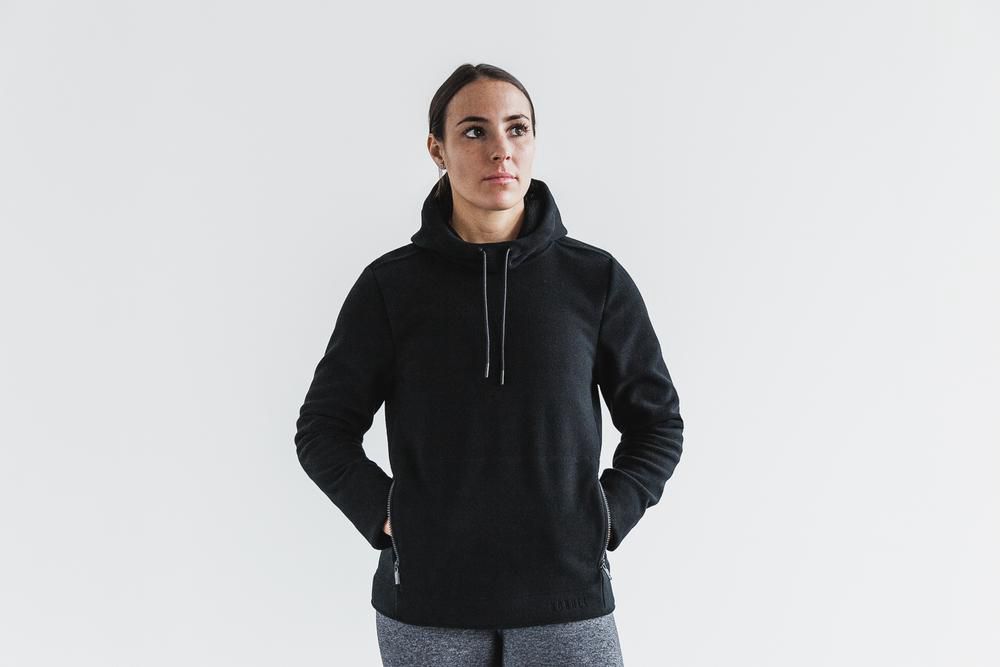 NOBULL Majica S Kapuljačom Ženske - Nobull Arctic Pullover Crne (830745-MWS)